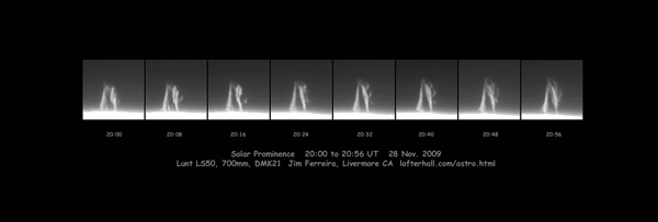 Solar Prominence Image Sequence