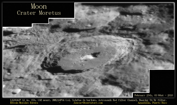 Lunar Crater Moretus