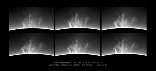 Solar Prominence in H Alpha