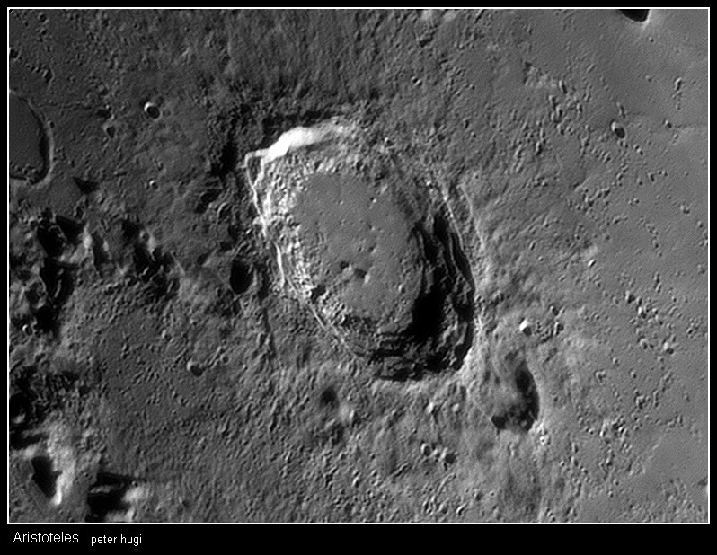 Close-up of Lunar Crater Aristoteles