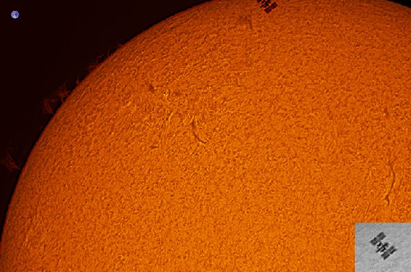 ISS transiting the Sun