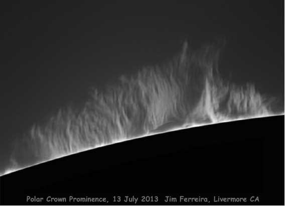 Polar Crown Prominence, July 13th, 2013