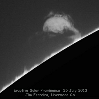 Polar Crown Prominence, July 13th, 2013
